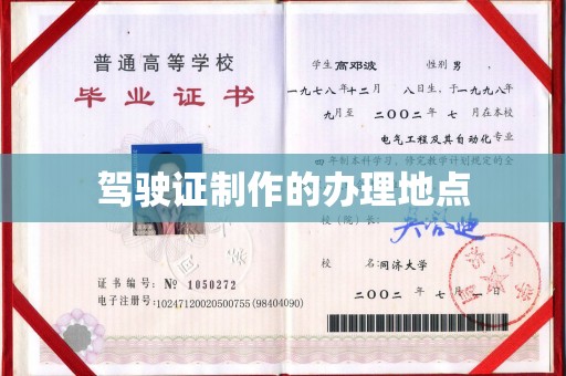 奉贤驾驶证制作的办理地点